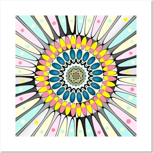 Happy colors mandala Posters and Art